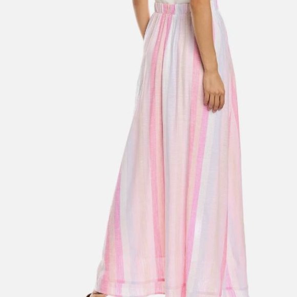 SPLENDID Sunset Linen-blend Maxi Skirt In Pink - Picture 2 of 2